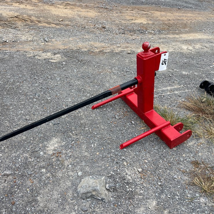 #45 • UNUSED 3PT HAY SPEAR WITH TRAILER BALL