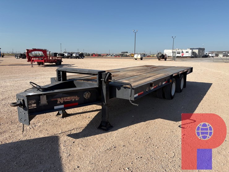 2015-nuttall-21’-x-102”-t/a-bumper-pull-flatbed-trailer-image-1