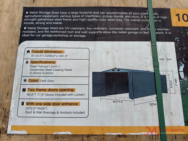 10'-x-20'-unused-steel-garage-metal-shed-image-2
