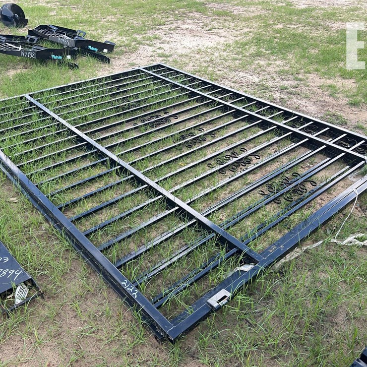 UNUSED FUTURE 20' BI-PARTING WROUGHT IRON GATE