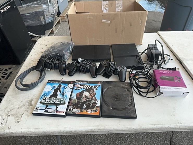 lot#----play-station-2-&-controllers-and-dvds-image-1