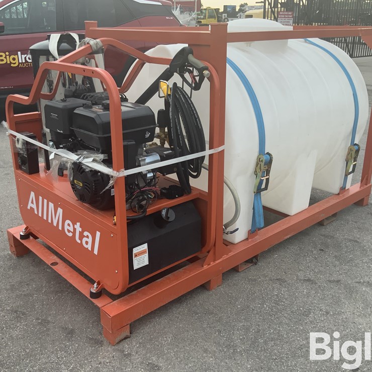 2024 AllMetal 4000 PSI Hot Water High Pressure Washer W/200-Gal Supply Tank