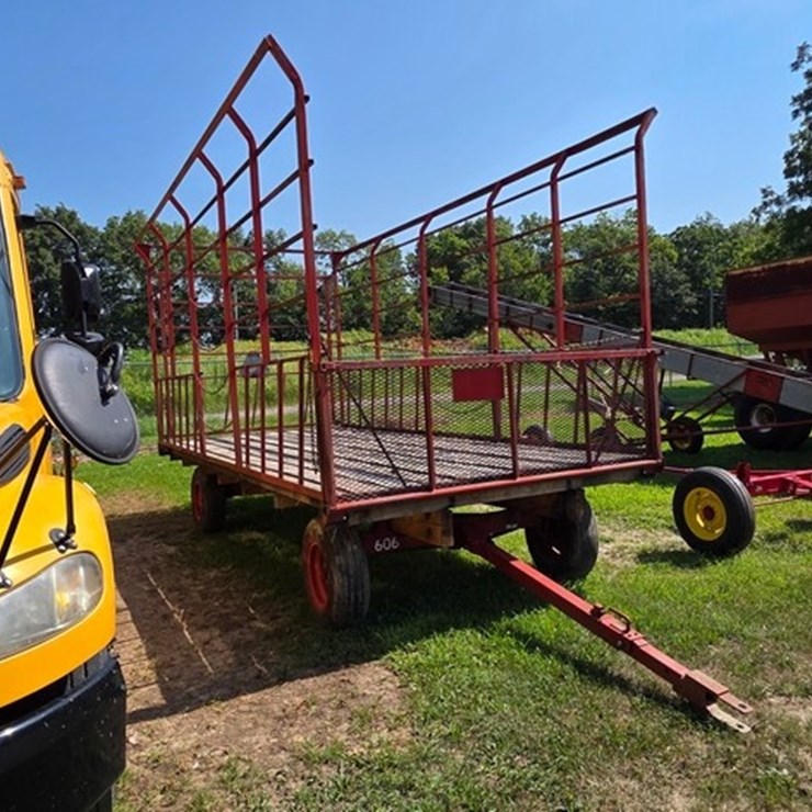 8x18 Metal Rack Hay Wagon