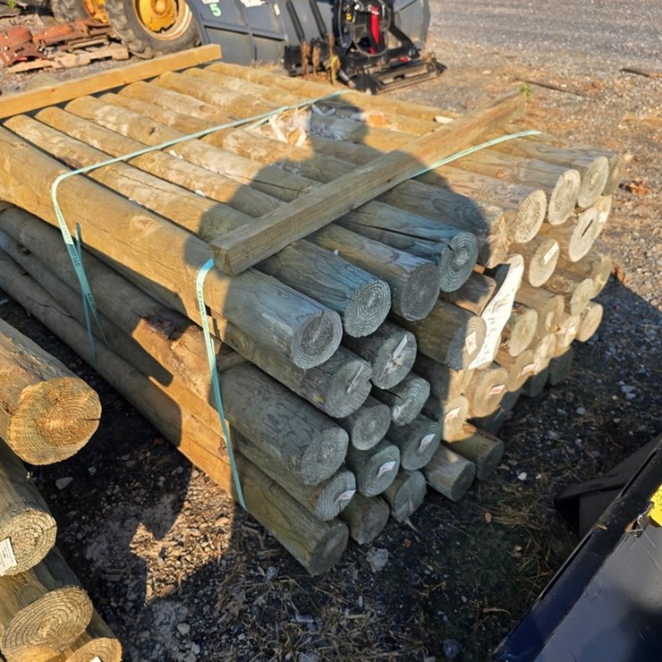 New 45-4x7 Treated Fence Posts