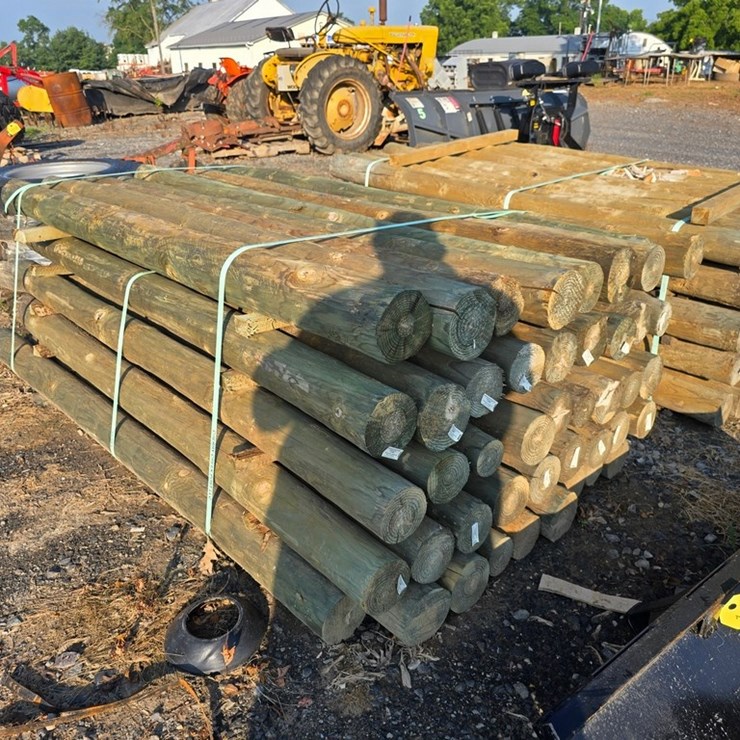 New 45-4x7 Treated Fence Posts