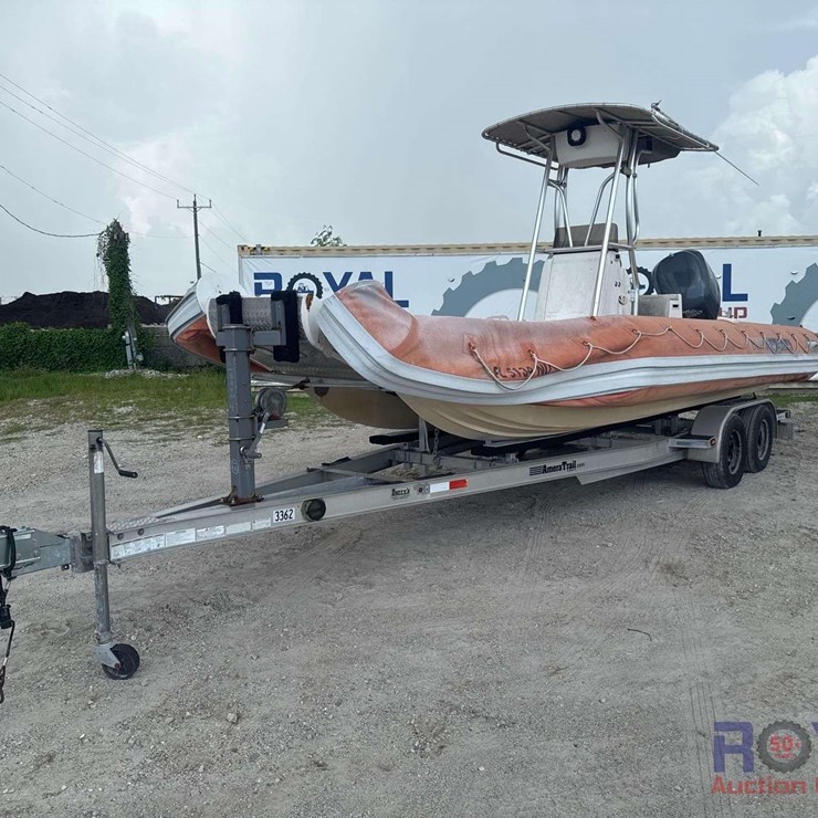 2008 Nautica International RIB 24ft Cat Boat with T/A Boat Trailer