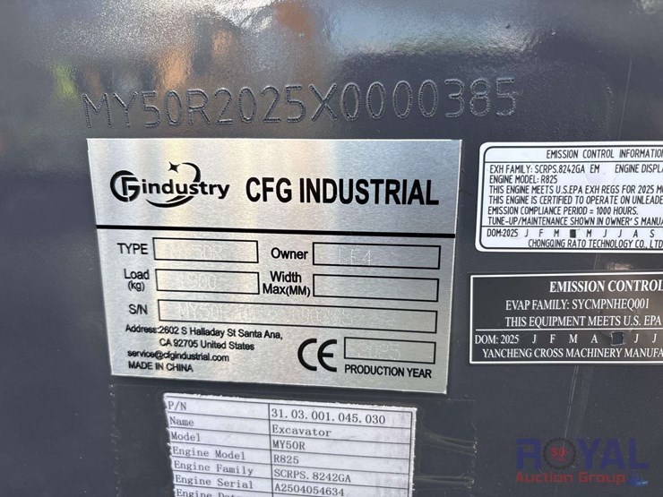 unused-2025-cfg-industrial-my50r-mini-excavator-image-5