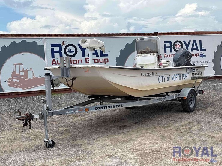 1996-carolina-skiff-19ft-fishing-boat-with-boat-trailer-image-1