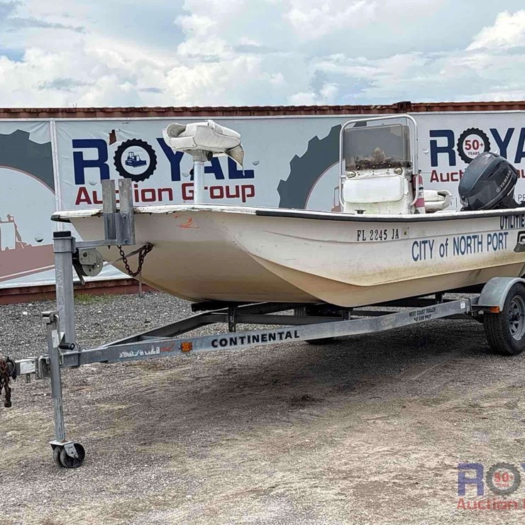 1996 Carolina Skiff 19ft Fishing Boat with Boat Trailer