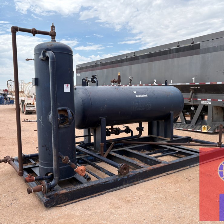 12’ X 3.5’ HORIZONTAL SEPARATOR MTD ON 17’ X 8’ SKID