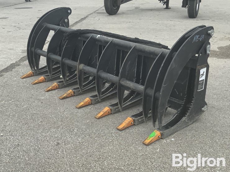 2023-78"-heavy-grass-fork-grapple-skid-steer-bucket-image-1