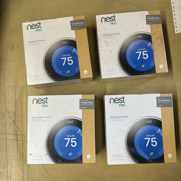 LOT#- - 4 GOOGLE NEST PRO THERMOSTATS