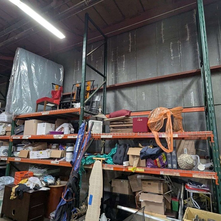 (3) 8 Ft Sections Large Heavy Duty Pallet Racking 16 ft Tall x 8 ft sections