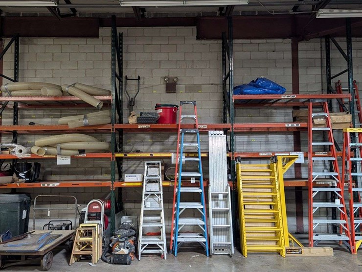 extra-large-lot---(10)-sections-heavy-duty-pallet-racking-16-ft-tall-with-8-ft-sections-image-2