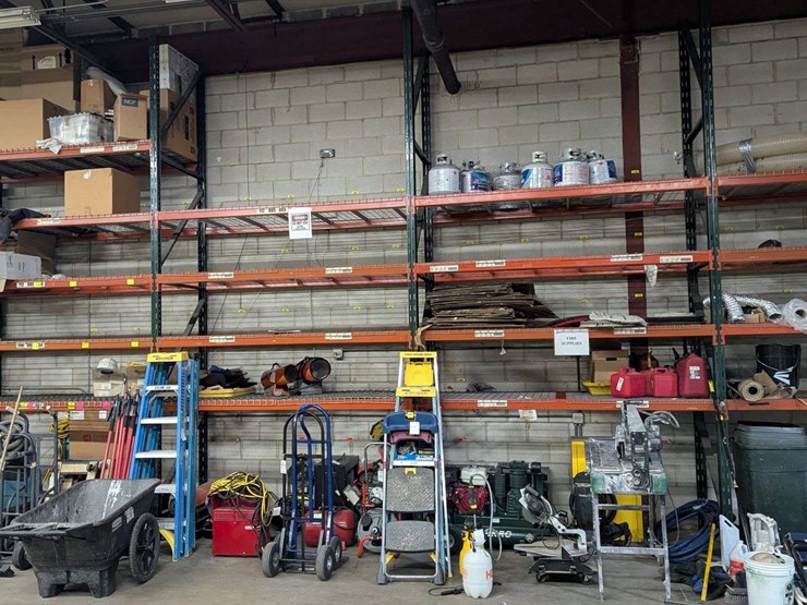 extra-large-lot---(10)-sections-heavy-duty-pallet-racking-16-ft-tall-with-8-ft-sections-image-3