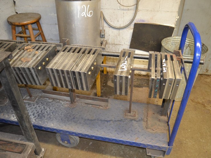 33-retipped-and-sharpened-saws-for-corley-gang-edger-w/-saw-cart-w/-39-saws-needs-resharpening-w/-guides-w/-guide-cart-image-6