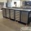 unused-10'-work-bench-c/w-18-drawers,-2-cabinets,-lock,-anti-slip-inners,-3-rail-sliding,-stainless-steel-image-1