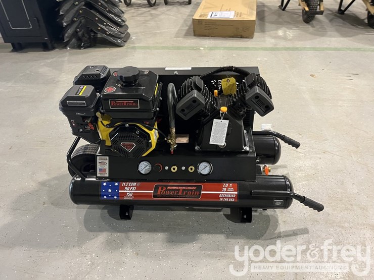 powertrain-10-gal-wheelbarrow/-contractor-air-compressor-c/w-v-twin-cast-iron-pump,-135-psi,-11.2-cfm,-212-cc-(1yr-factory-warranty)-image-2
