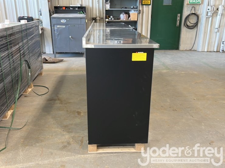 unused-10'-work-bench-c/w-18-drawers,-2-cabinets,-lock,-anti-slip-inners,-3-rail-sliding,-stainless-steel-image-3