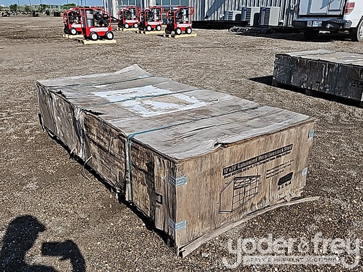 unused-galvanized-metal-livestock-shed,-highly-corrosion-resistant,-12'x20x10.5'-image-1