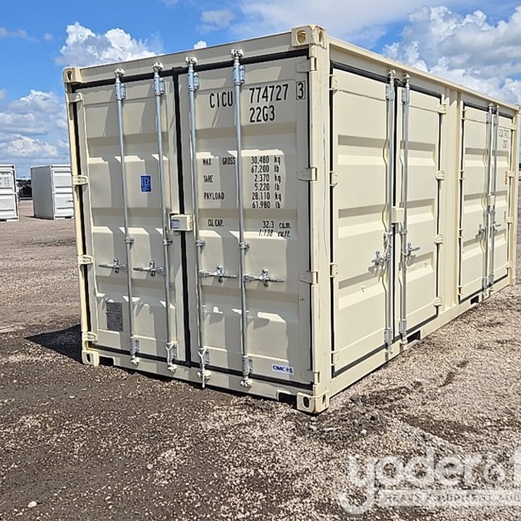 Unused 20' HC Container c/w 2 Side Doors, 1 End Door