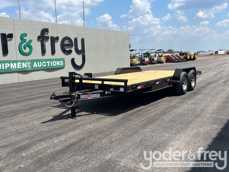 unused-double-a-trailers-83-x-20-14,000#-gvwr,-hdch,2-7000#-axles,-2'-dovetail,-all-led-lights,-st235/80r16-10-ply-on-8-hole-silver-mod-image-1