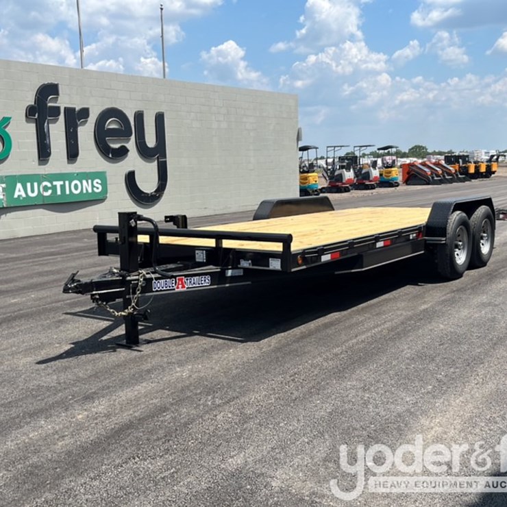 Unused Double A Trailers 83 x 20 14,000# GVWR, HDCH,2-7000# Axles, 2' DoveTail, All LED Lights, ST235/80R16 10-Ply on 8 Hole Silver Mod