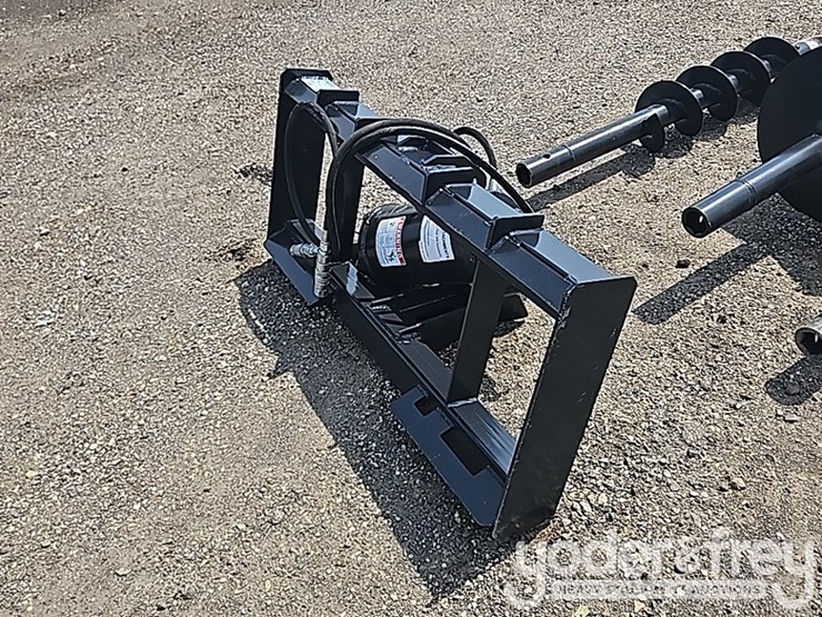 unused-jct-hydraulic-auger-drive,-bits,-qa-9",12",-18"-alloy-bits-to-suit-skidsteer-image-6