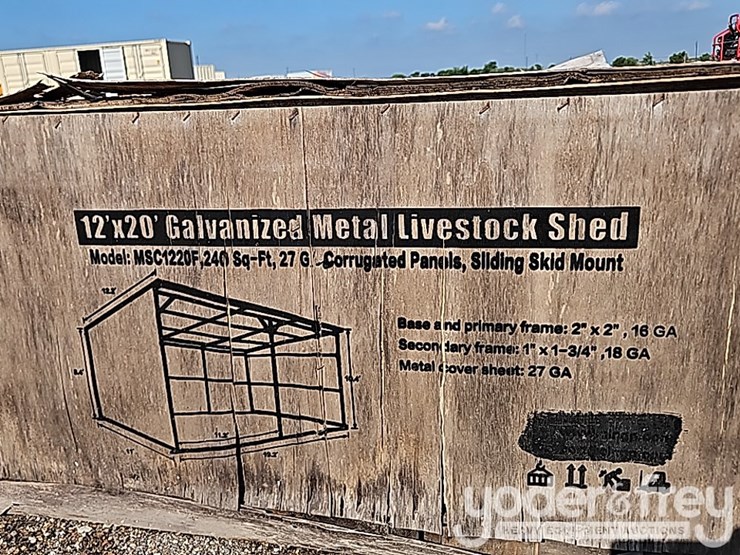 unused-galvanized-metal-livestock-shed,-highly-corrosion-resistant,-12'x20x10.5'-image-9