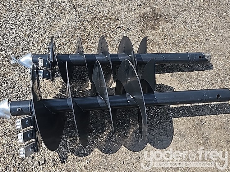 unused-jct-hydraulic-auger-drive,-bits,-qa-9",12",-18"-alloy-bits-to-suit-skidsteer-image-11