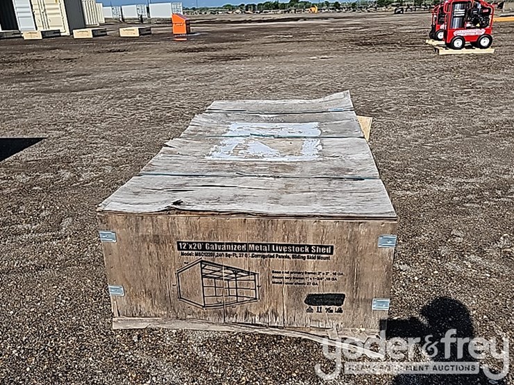 unused-galvanized-metal-livestock-shed,-highly-corrosion-resistant,-12'x20x10.5'-image-2