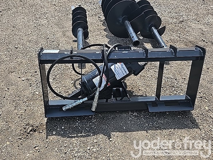 unused-jct-hydraulic-auger-drive,-bits,-qa-9",12",-18"-alloy-bits-to-suit-skidsteer-image-5