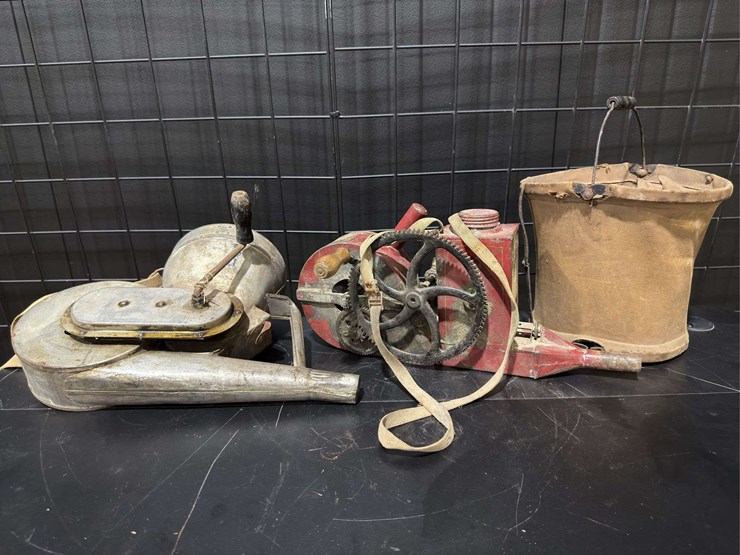two-agricultural-dusters-“little-giant-duster”-and-a-canvas-water-pail-image-1