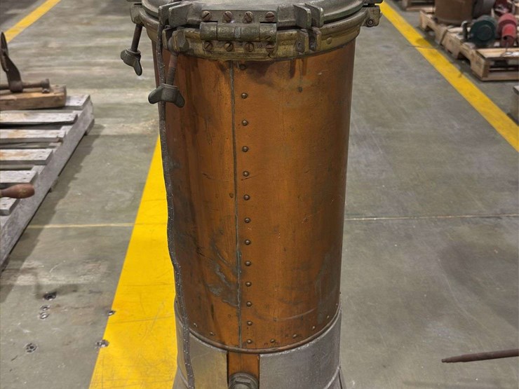 steam-autoclave,-vintage-blow-torch-or-soldering-lamp,-pressure-tank-with-swan,-and-tall-5gl-pail-image-7