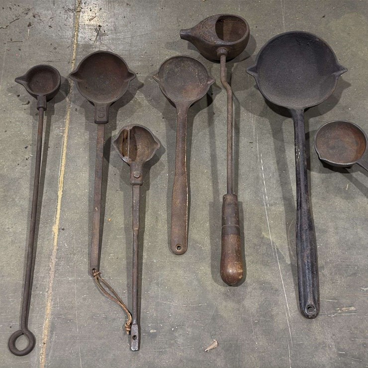 Collection of CastIron Smelting Ladles