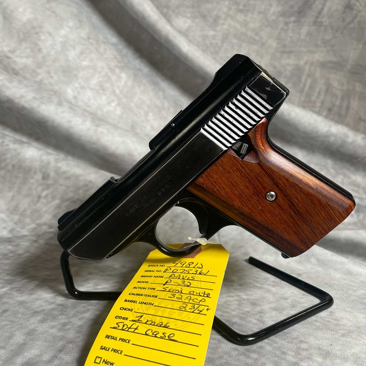 #4566 • Davis P-32 32 Auto Pistol, SN: P075361