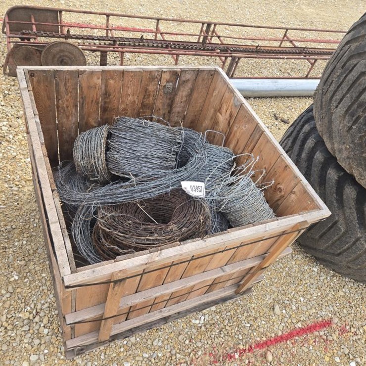 #3957 • CRATE OF BARB WIRE