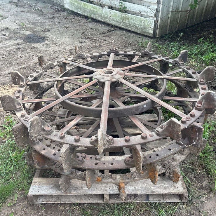 (2) Oliver Steel Wheels and Extensions