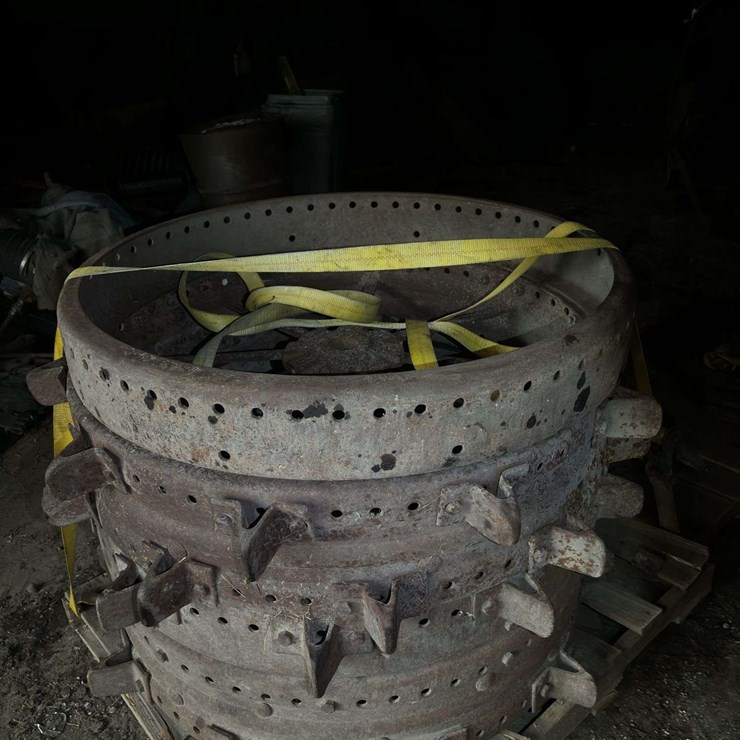 (2) 42 Inch Rear Steel Wheels with Lugs and Extensions