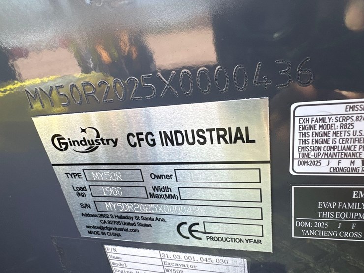 unused-2025-cfg-my50r-mini-excavator-image-14