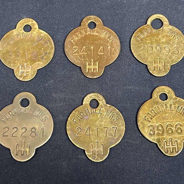 (6) IH Farmall Works Tool Tags