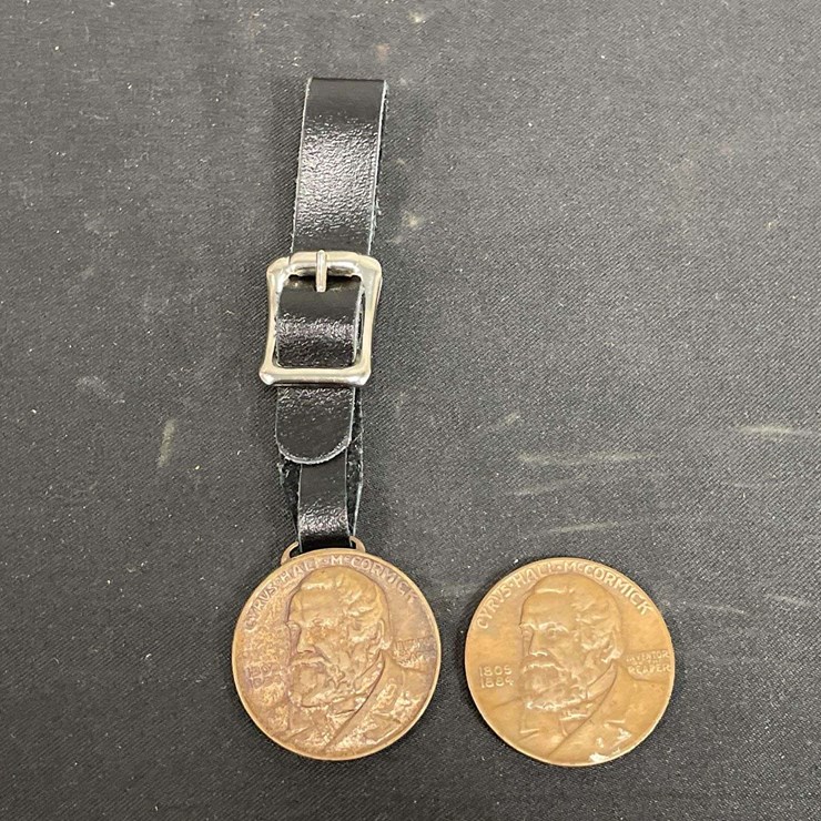 (2) 1931 Centennial of the Reaper Coin + Watch Fob