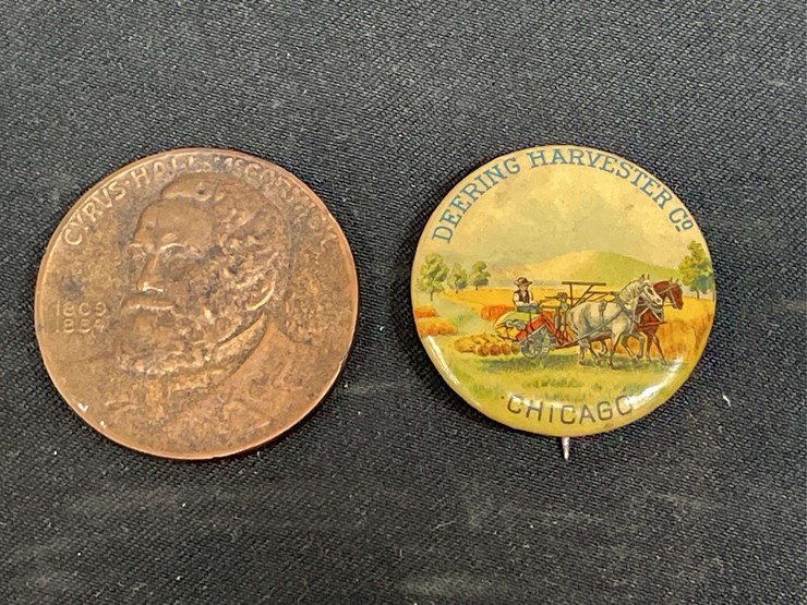 (2)-centennial-of-the-reaper-coin-+-deering-harvester-button-image-1