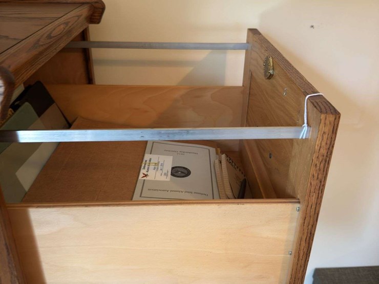 oak-file-cabinet---no-contents---no-key,-52”-t-x-19”-w-image-2