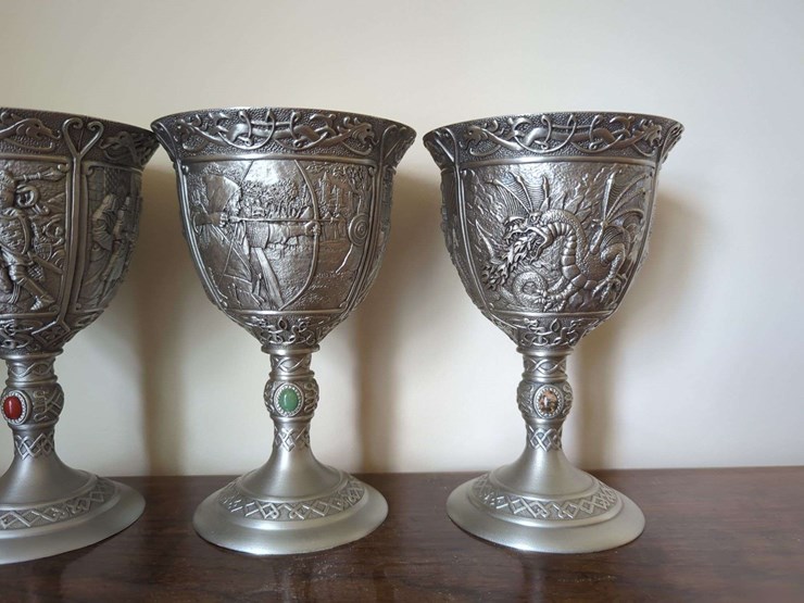(6)-the-noble-collection-the-legends-of-the-british-isles-pewter-goblets-image-4