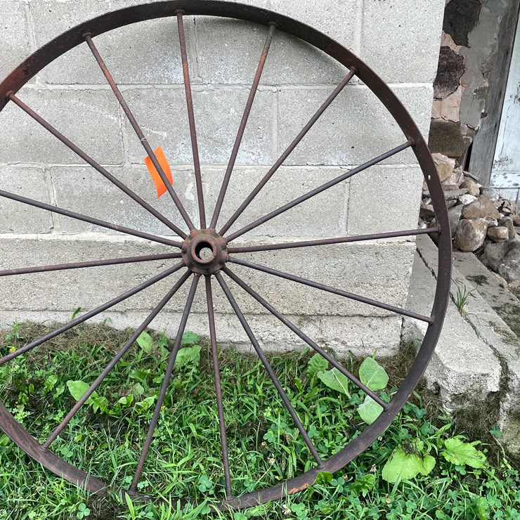 #7487 • Vintage Metal Spoke Tractor Tire