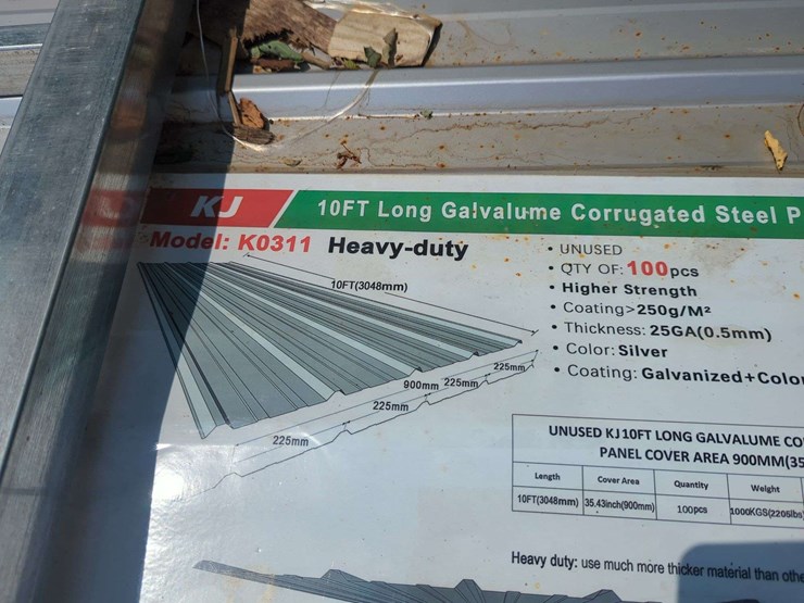 kj-heavy-duty-10-ft-long-galvalime-corrugated-steel-panels---100pcs.-image-3