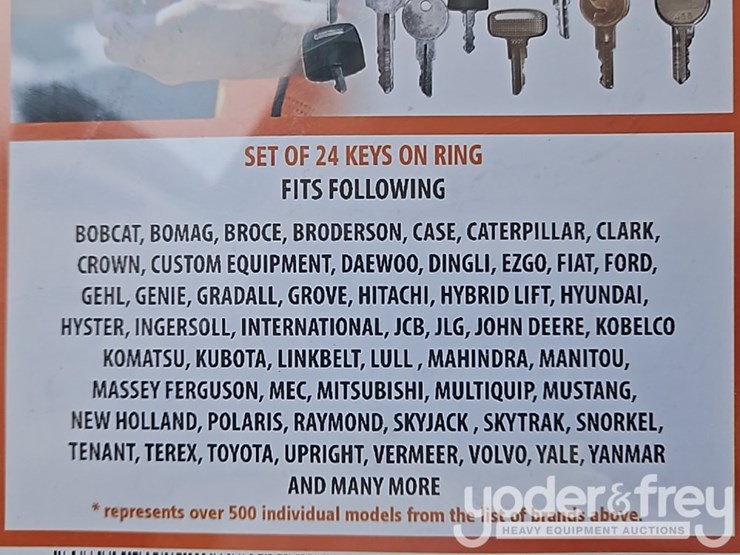 24-pc-heavy-equipment-key-set-to-suit-cat,-volvo,-komatsu,-new-holland,-john-deere,-skytrak,-kubota-and-much-more-image-3