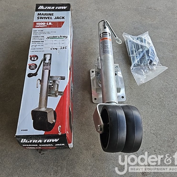 Unused 1500lb Bolt on Trailer Jack c/w Double Wheel