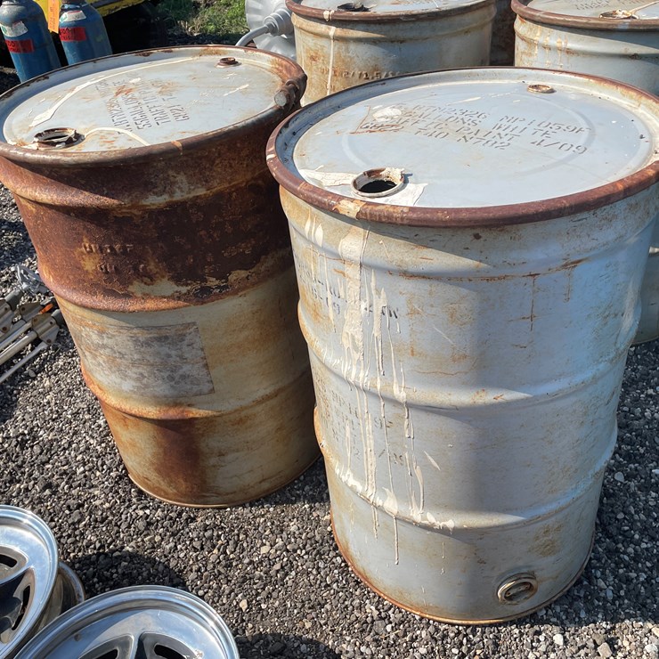 #6342 • (2) 55-Gallon Steel Drums